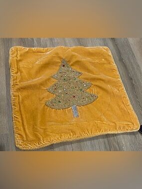 Boutique Luxury Farrisilk Velvet beaded Holiday Pillow Cover